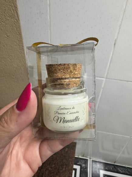 Lembrancinha Vela Aromática Batizado Batismo Evento