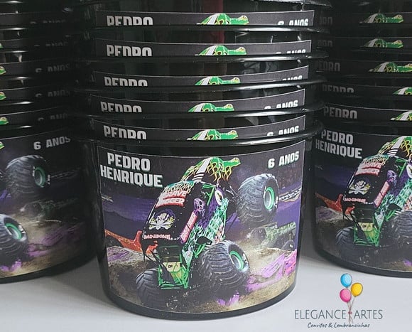 Balde de Pipoca Monster Jam