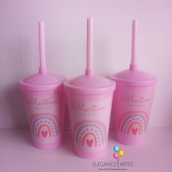 Copo Twister 400ml Arco Iris Boho