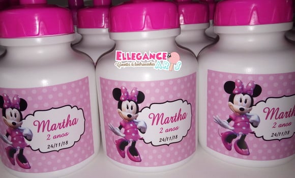 Garrafinha Squeeze Minnie Rosa