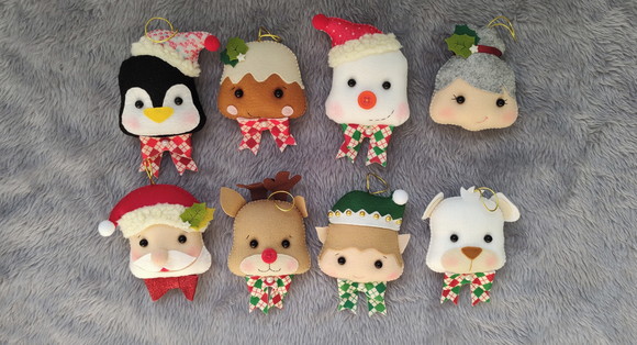 Kit 8 Pingentes para Árvore de Natal