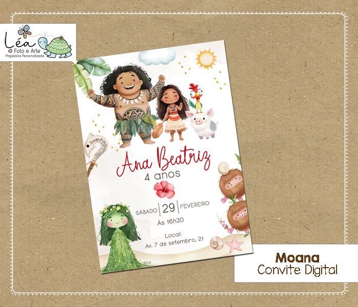 Convite Digital Festa Moana