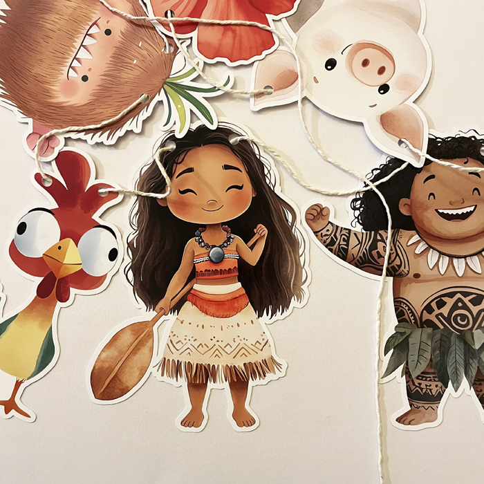 Varal Decorativo Festa Moana